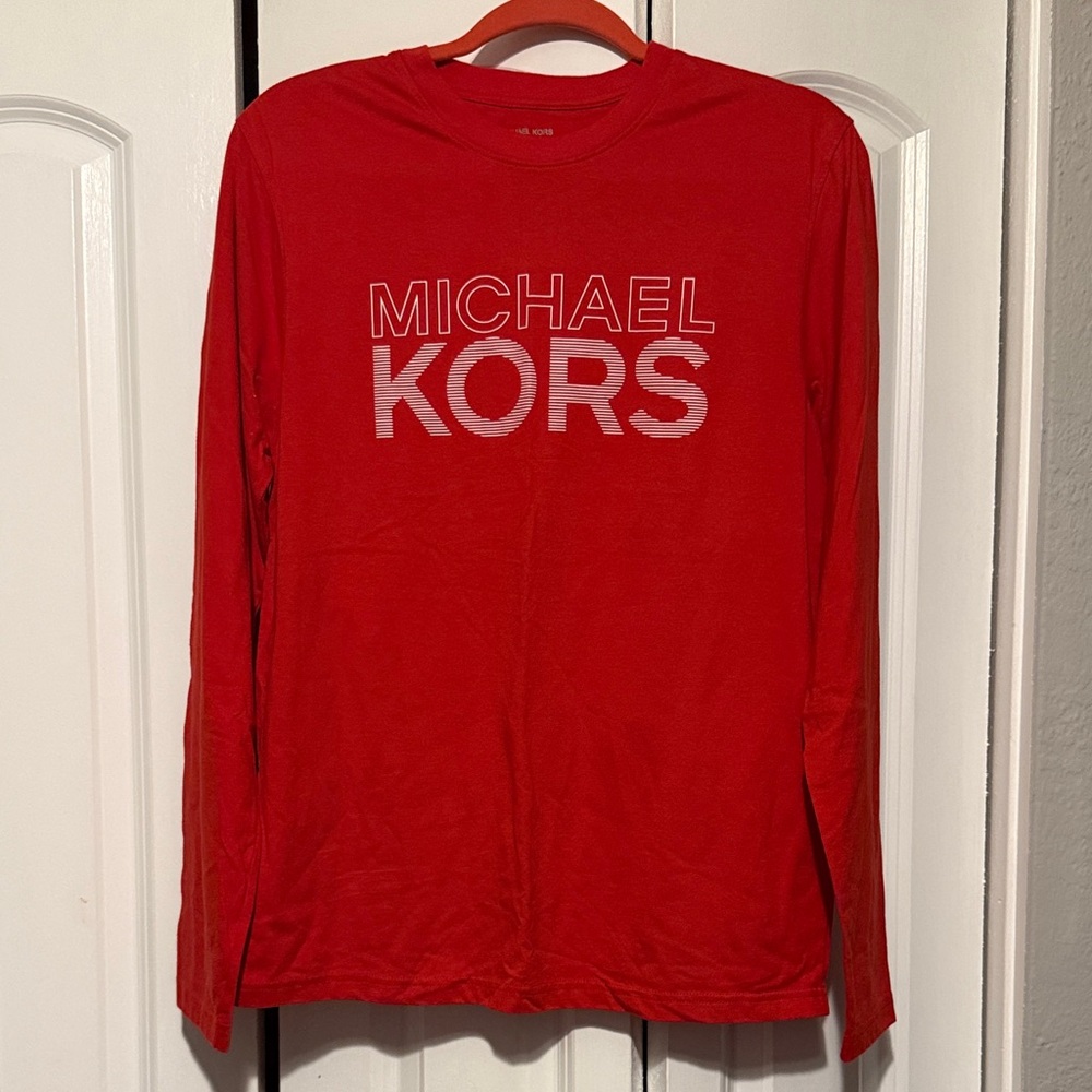 Michael Kors Vibrant Red Long Sleeve Tee